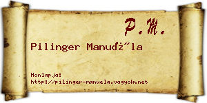 Pilinger Manuéla névjegykártya